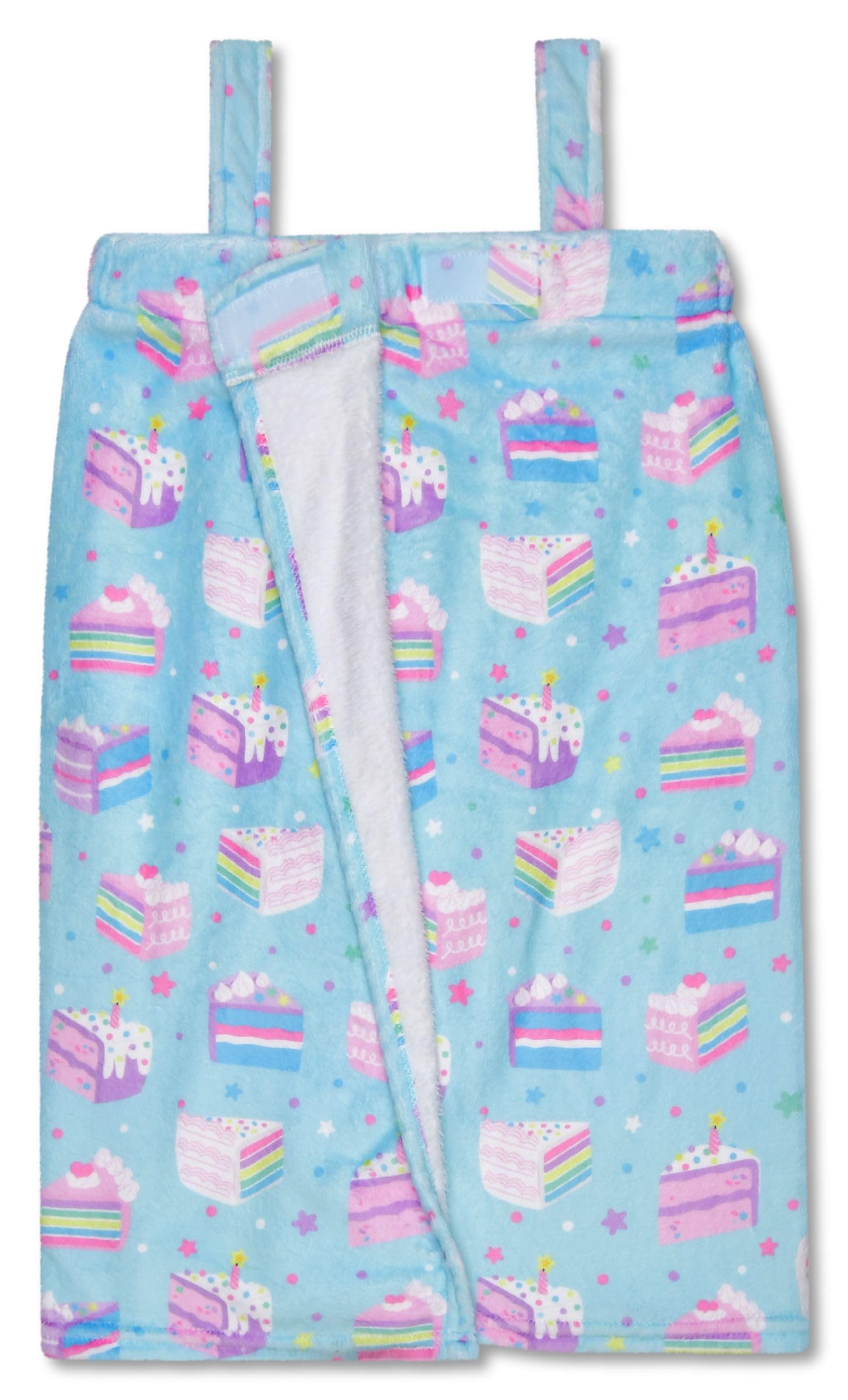 iscream Big Girls' Silky Soft Plush Spa Wrap for Home, Travel, Summer Camp - Bake Shop Collection - Image 3