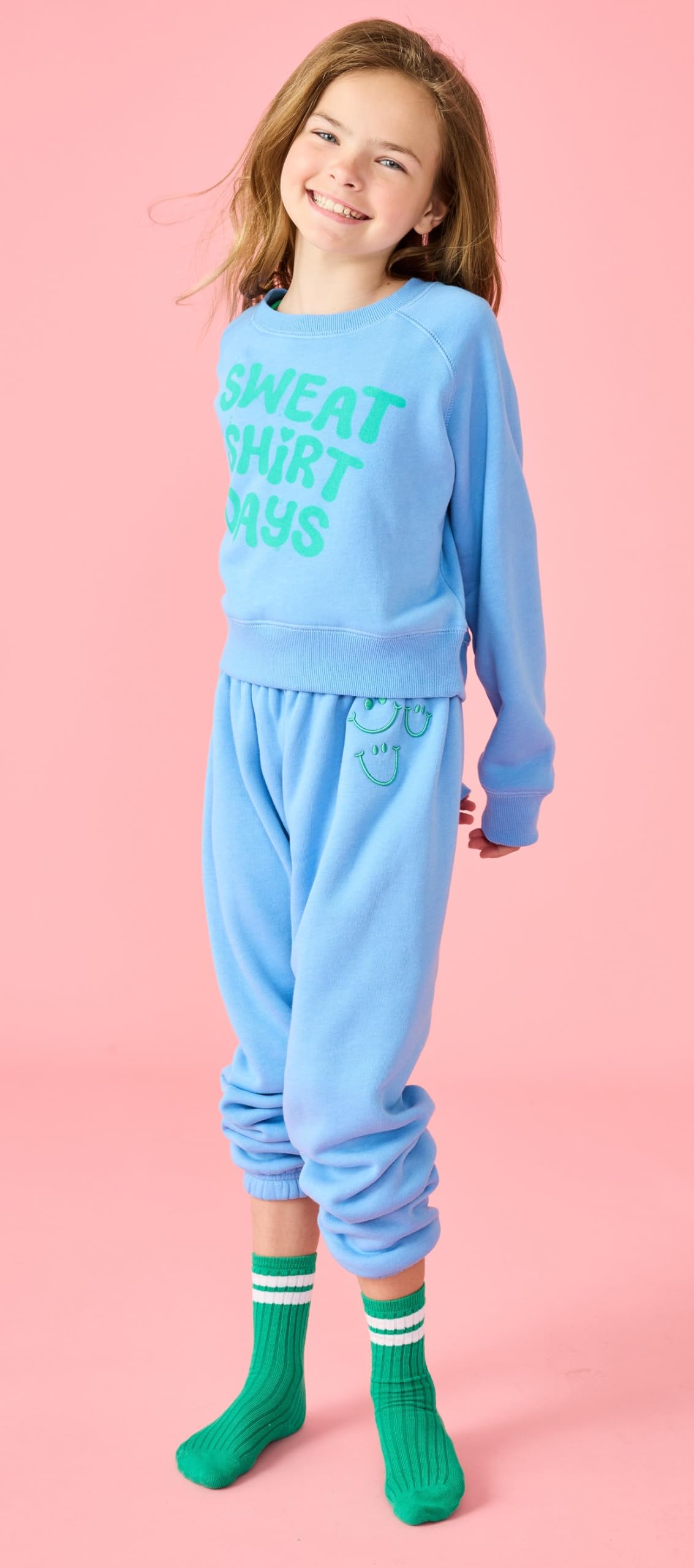 iscream Big Girls Softest Puff Fleece Applique Accent Sweatpant Collection - Image 3