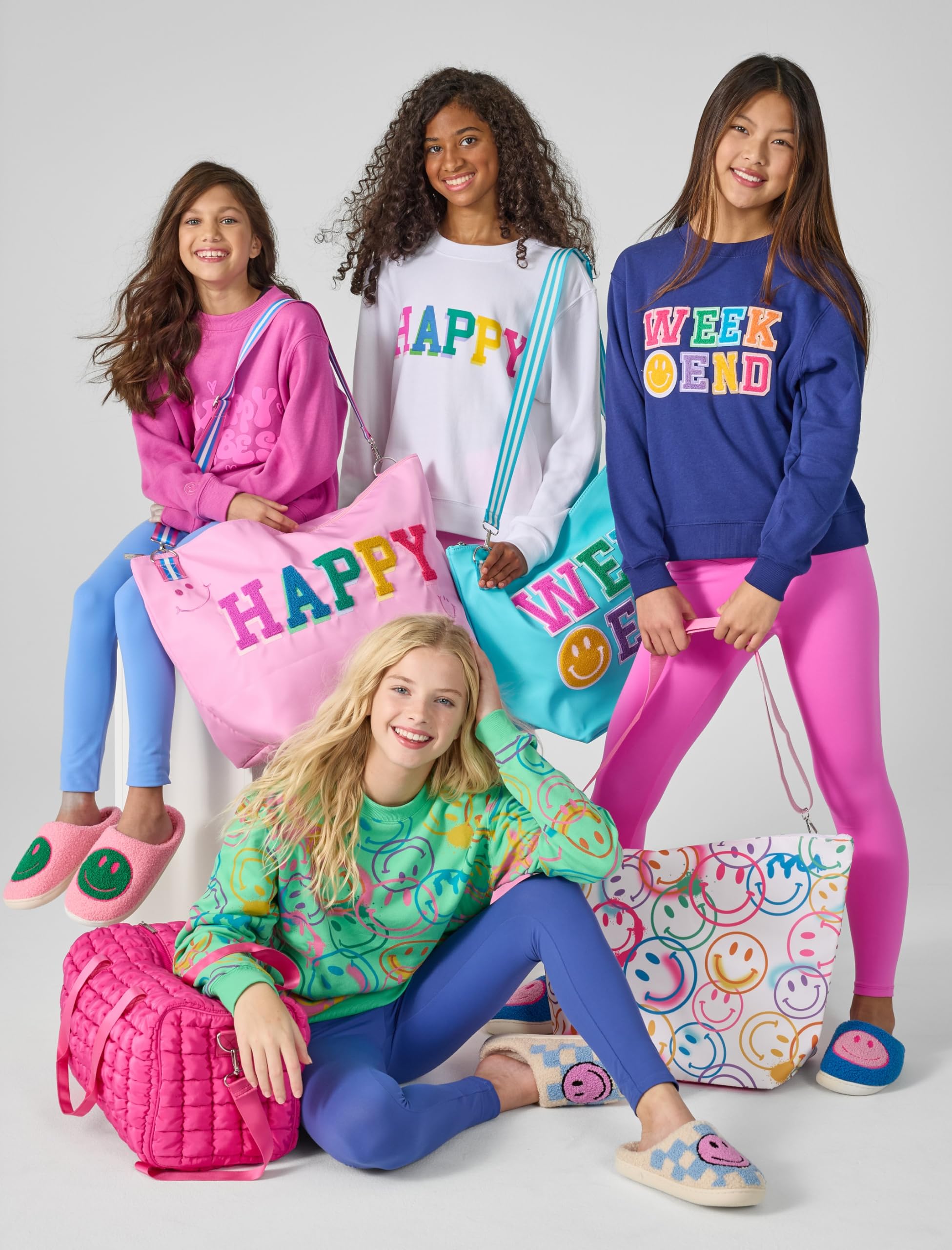 iscream Big Girls Softest Puff Fleece Crewneck Fun Graphic Sweatshirt - Chill Vibes Collection - Image 8