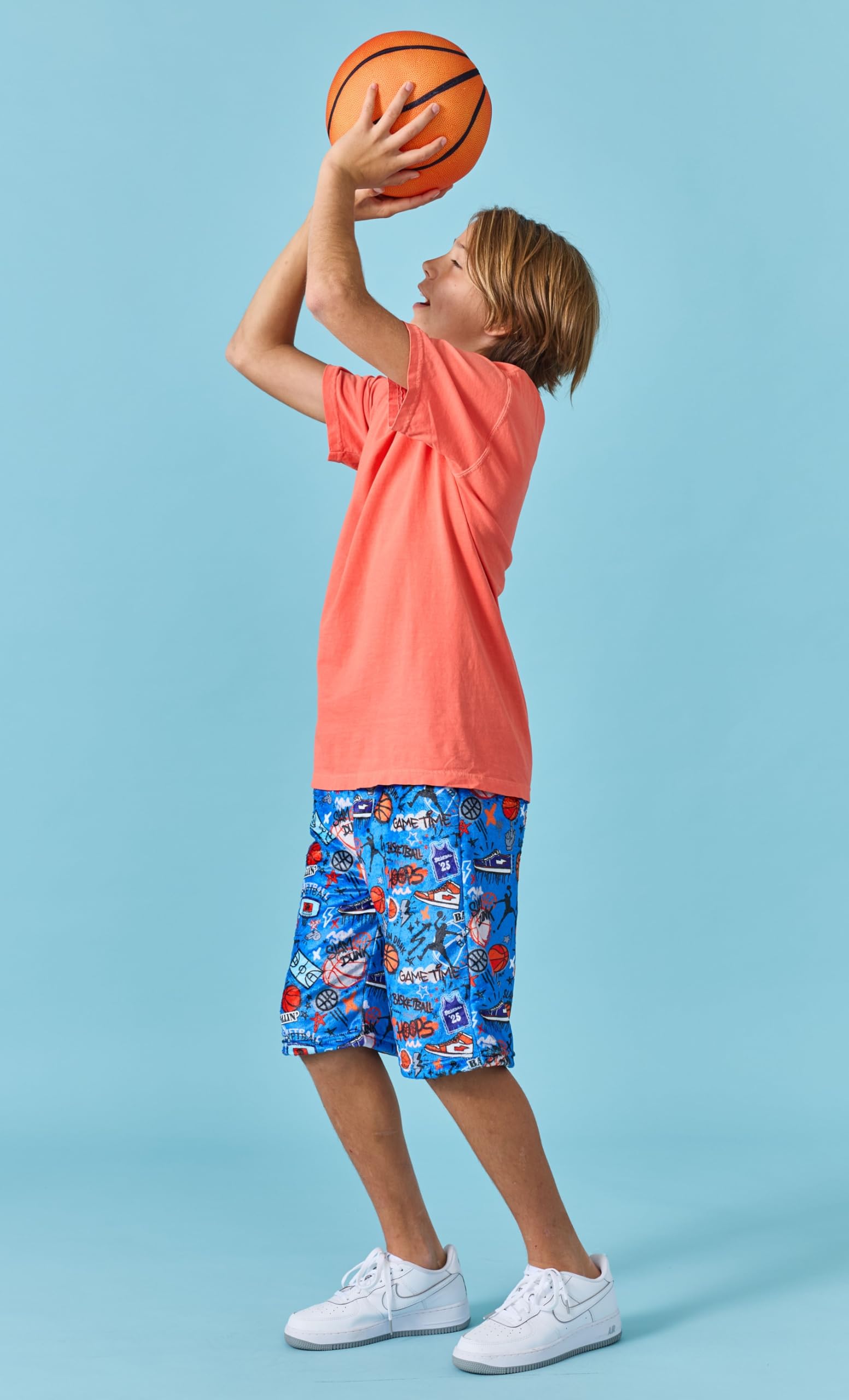 iscream + Corey Paige Designs Big Boys Bold Print Silky Soft Plush Shorts Collection - Image 3