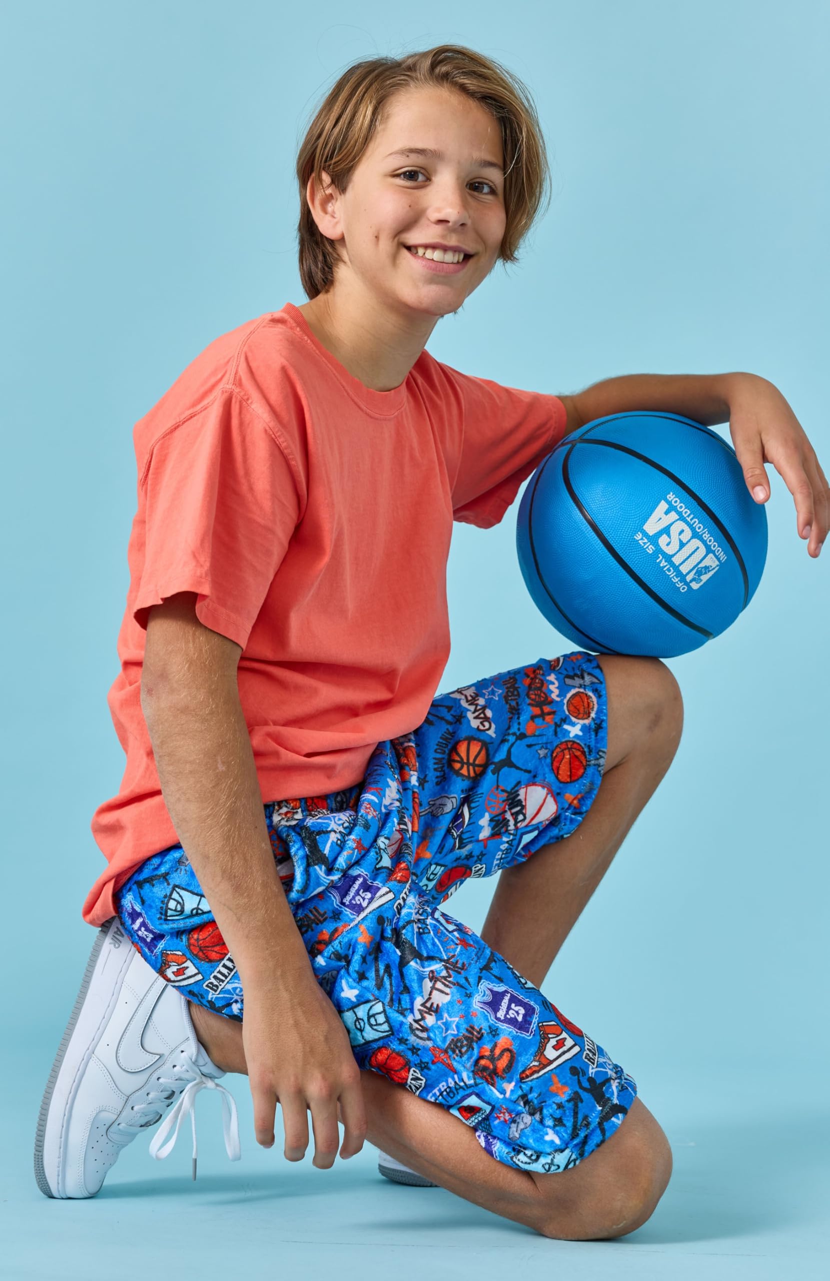 iscream + Corey Paige Designs Big Boys Bold Print Silky Soft Plush Shorts Collection - Image 5