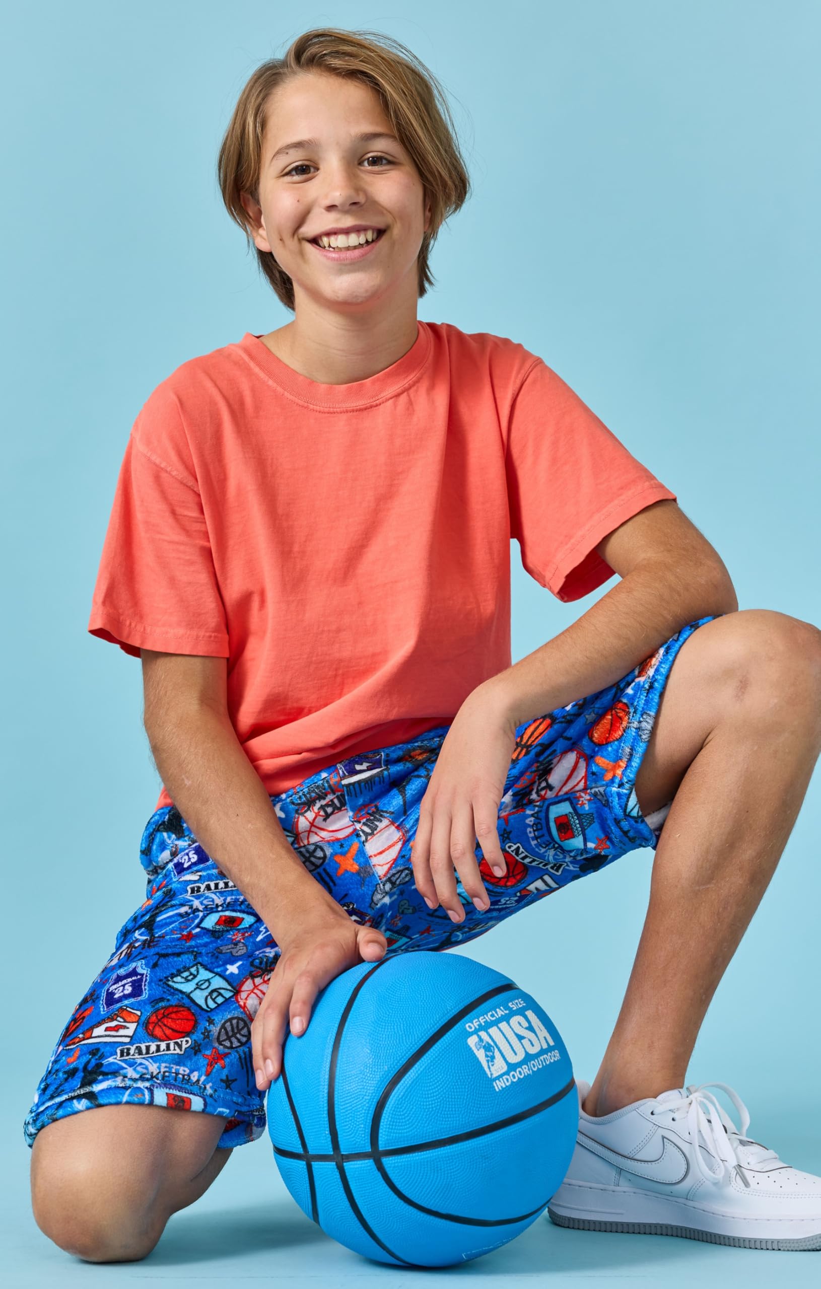 iscream + Corey Paige Designs Big Boys Bold Print Silky Soft Plush Shorts Collection - Image 6