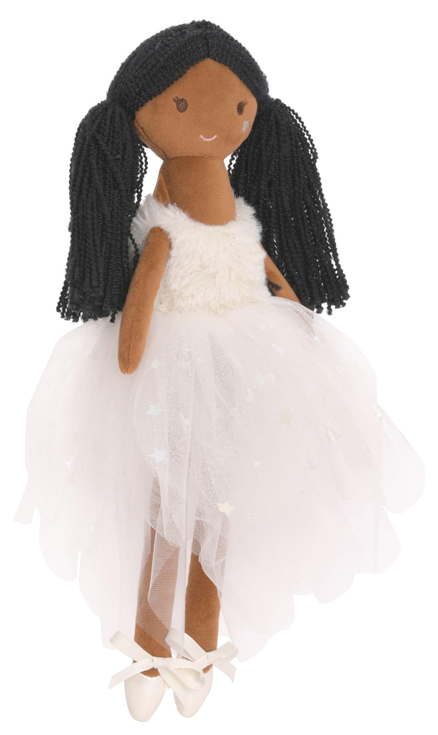 iscream Corps de Ballet Plush Allongé Ballerina with Glitter and Embroidered Accents for All Ages, Black Hair - Image 3
