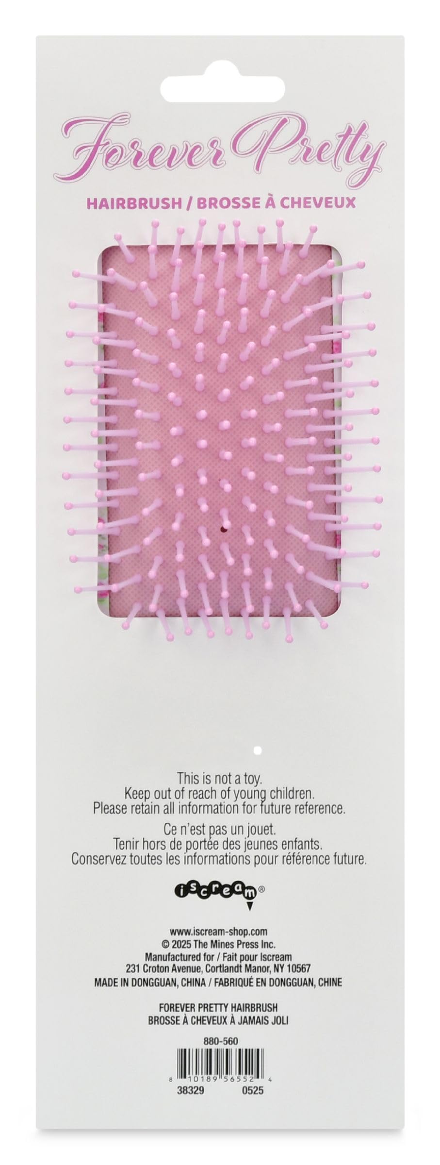 iscream Forever Floral 9" Nylon Bristle Brush for Wet or Dry Hair with Pretty Floral Design - Image 6