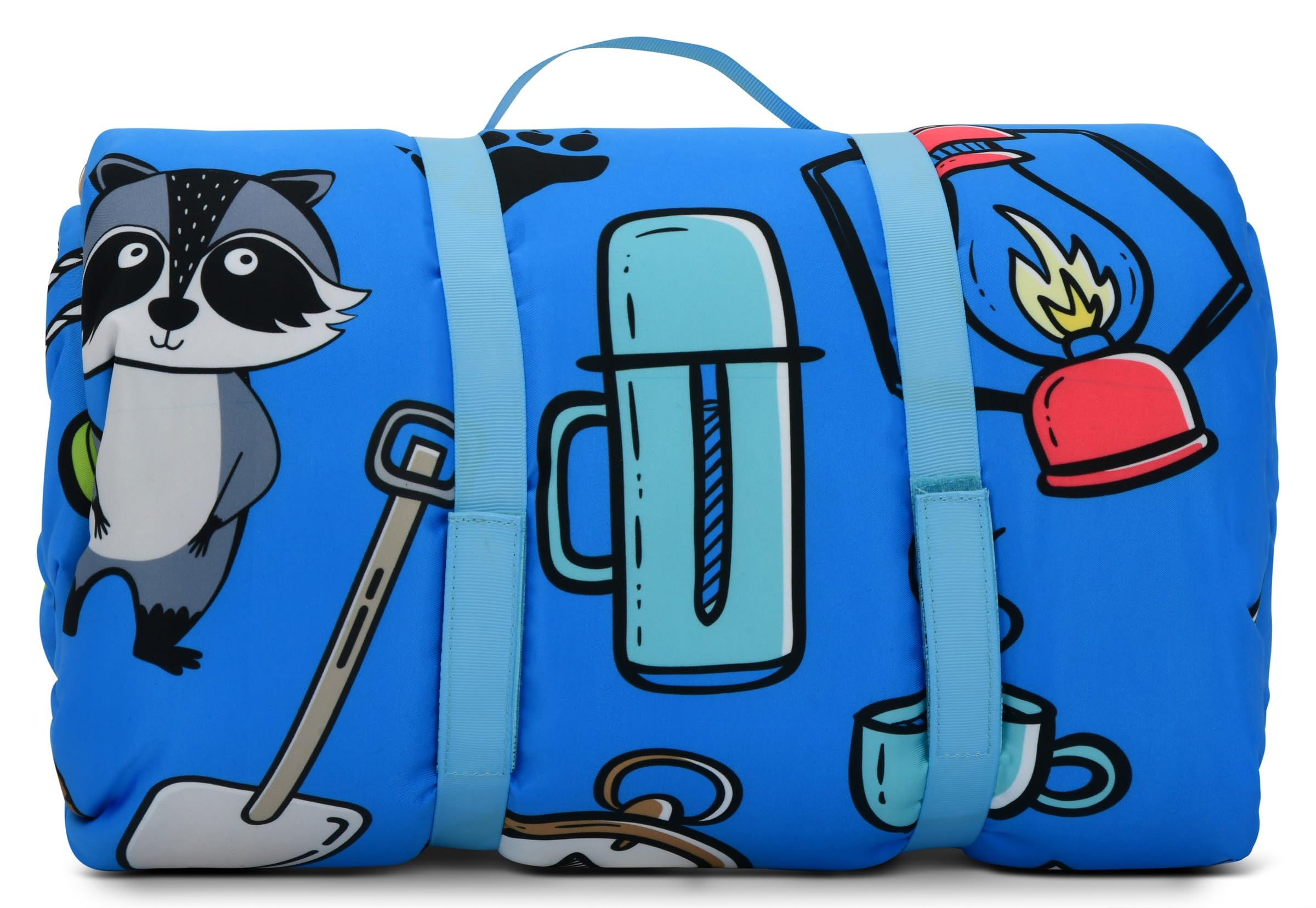 iscream Fun Print Cozy Silky Soft Fleece Lined Sleeping Bag and Pillow Set for Kids - Camp Out - Image 3