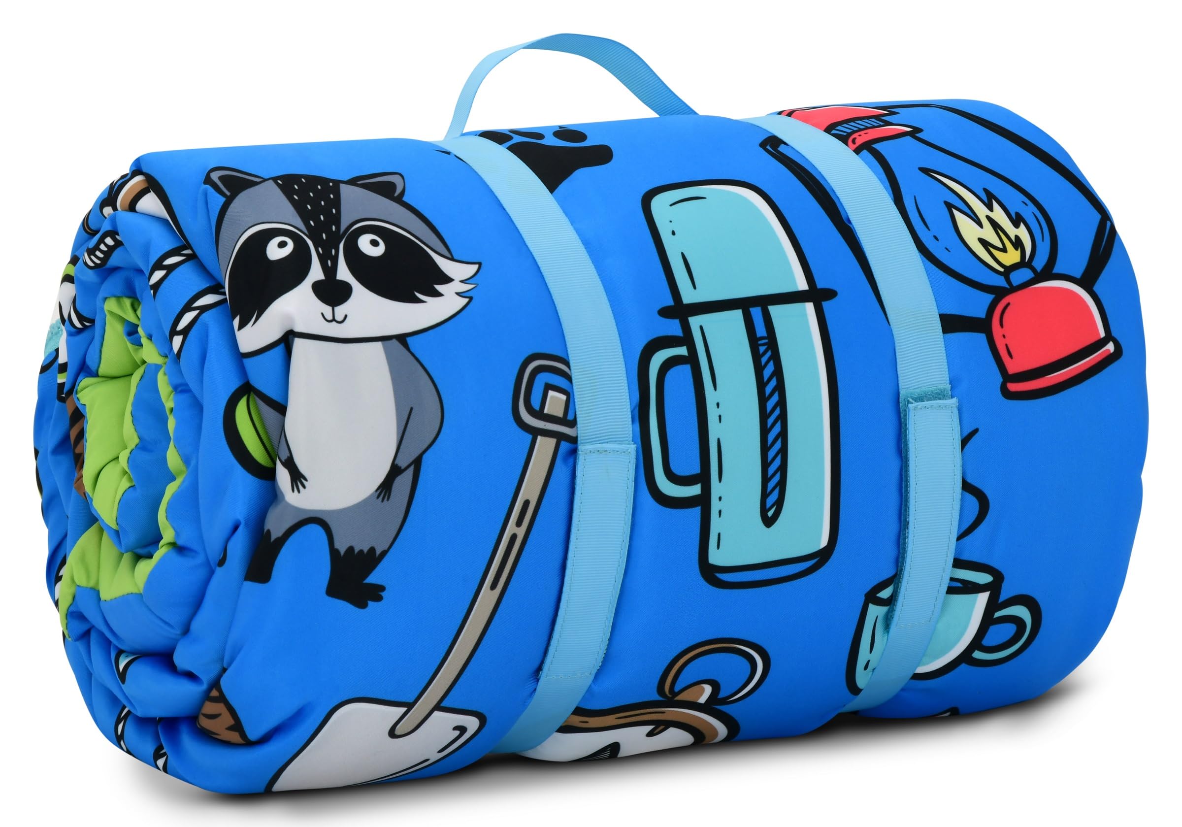 iscream Fun Print Cozy Silky Soft Fleece Lined Sleeping Bag and Pillow Set for Kids - Camp Out - Image 4