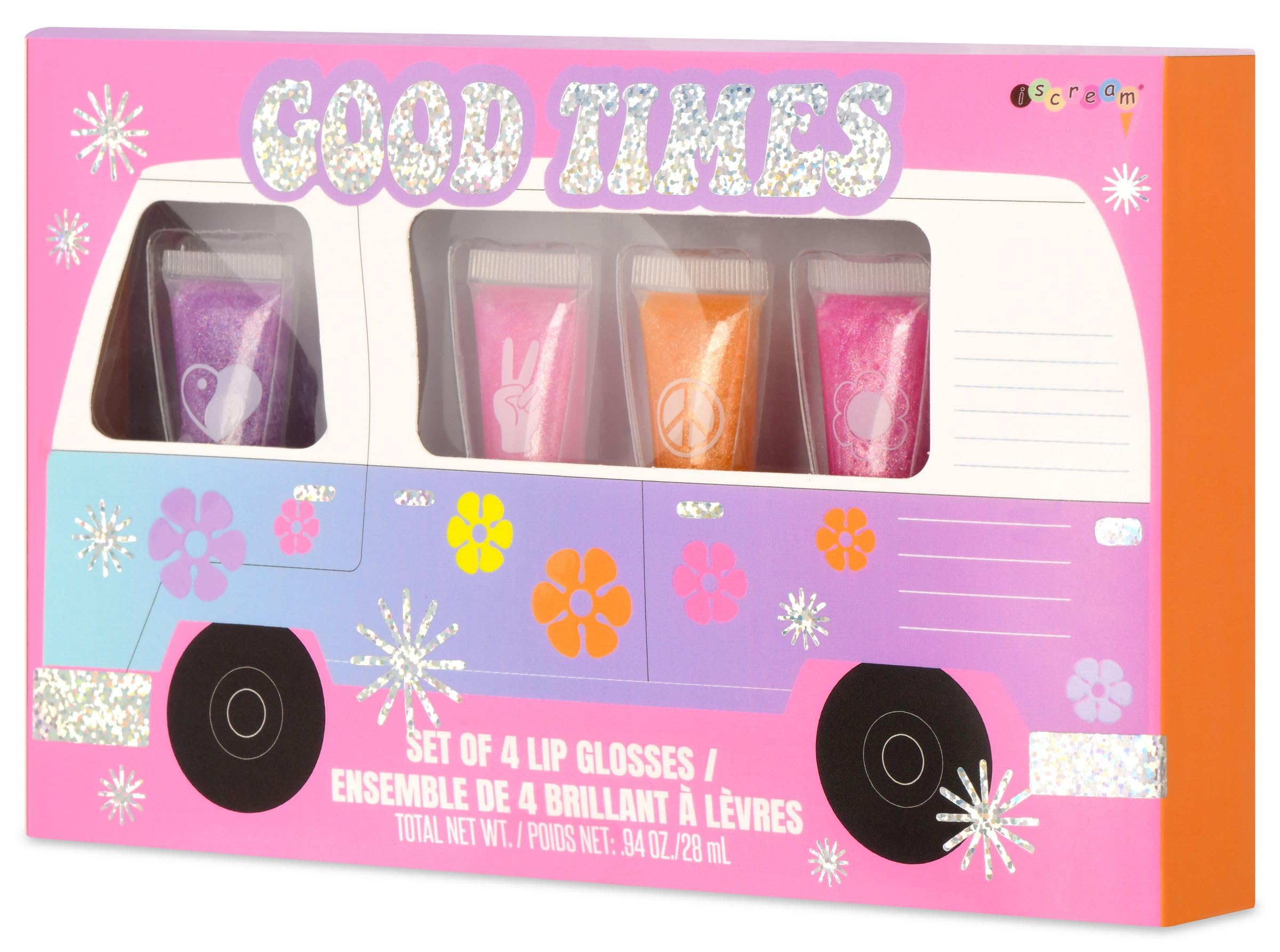 iscream Good Times 4-piece Glittery Berry Scented Classic Tube Lip Gloss Boxed Set - Image 4