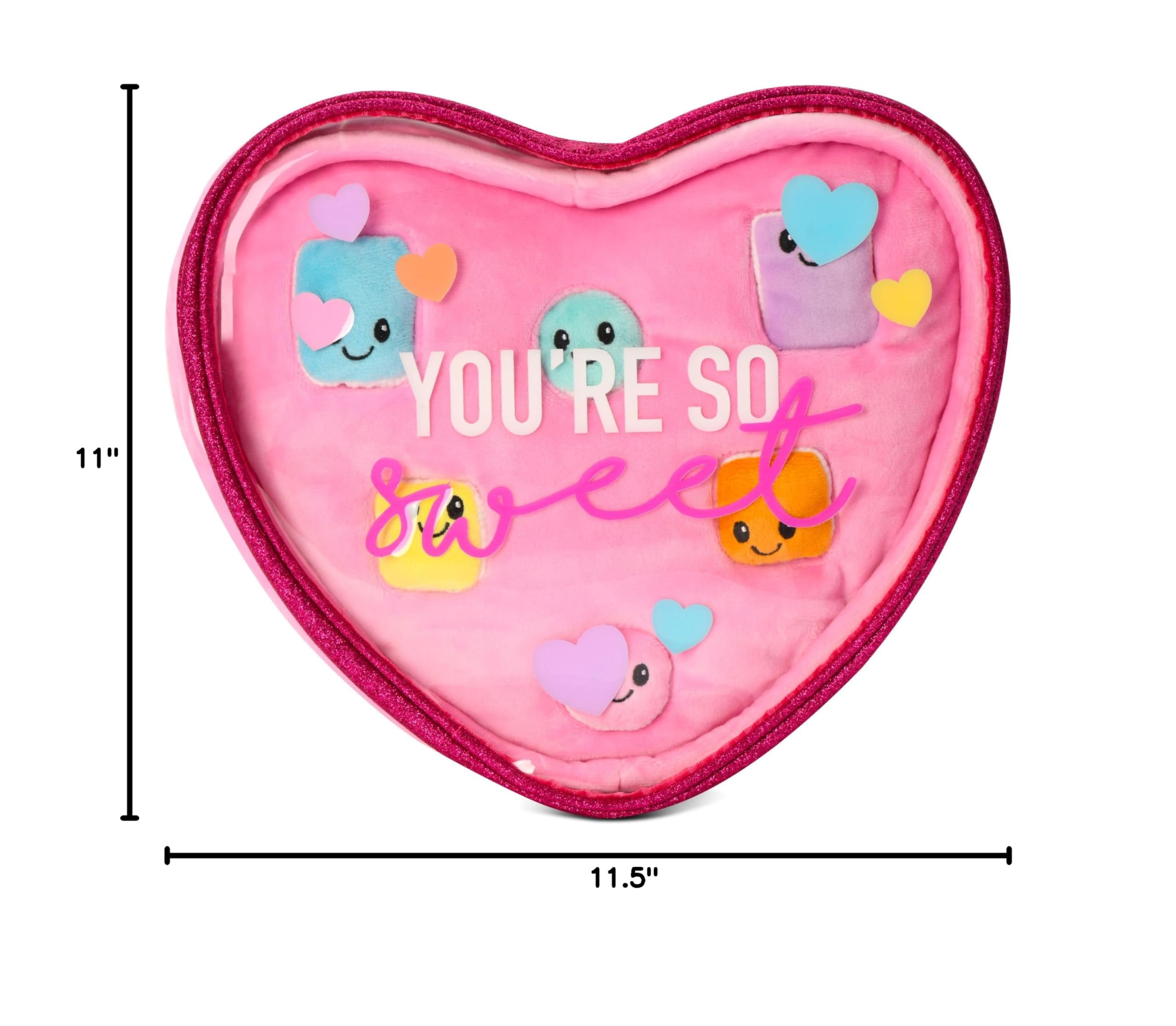 iscream Heart Shaped Plush Box of Chocolates Play Set with Glitter and Embroidered Accents - Image 10