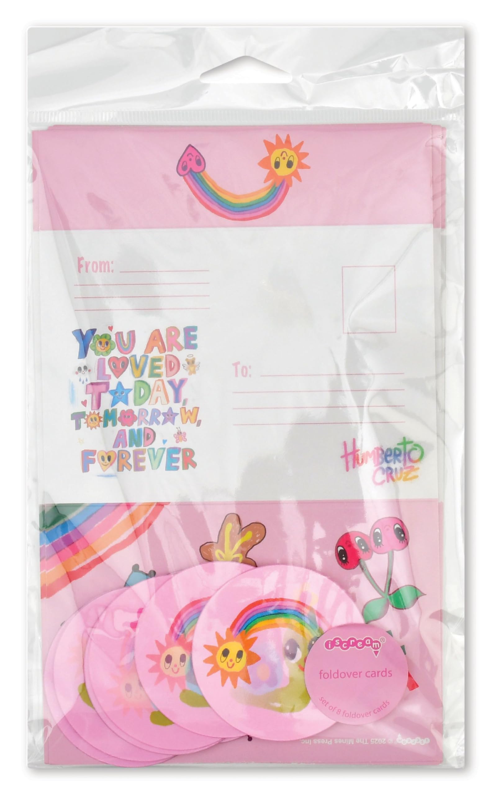 iscream + Humberto Cruz Pack of 8 Fold-over Ready to Send Note Cards - Love Today - Image 5