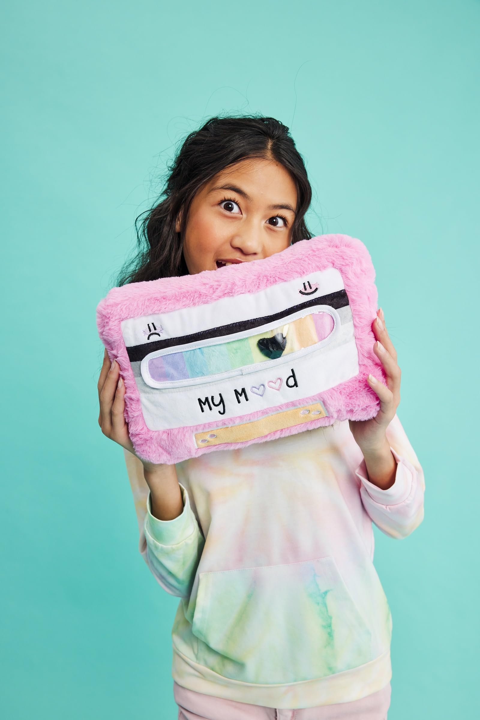 iscream Mood Meter Fur & Fleece 11" x 7" Pillow with Embroidered Accents - Image 6