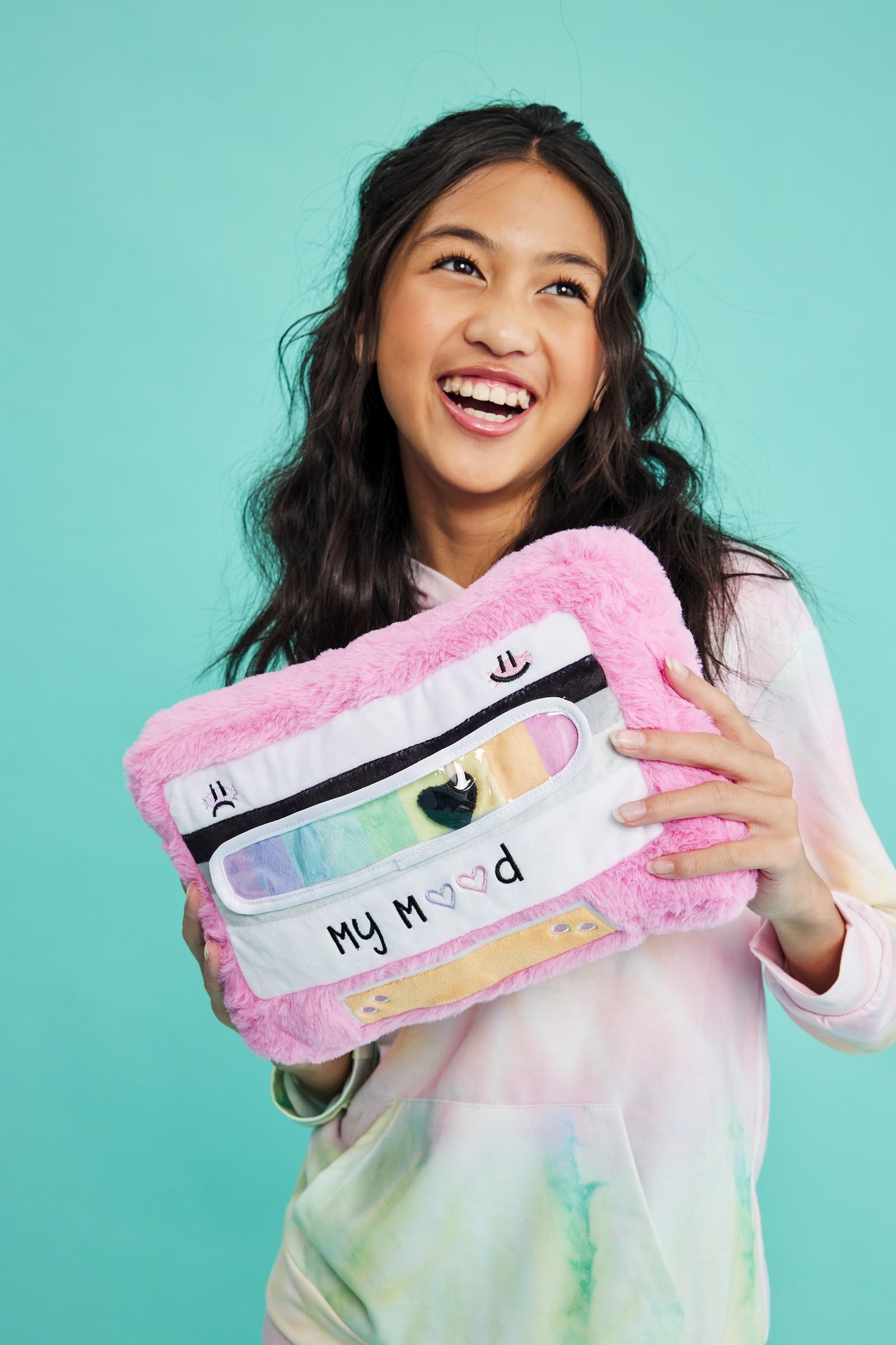 iscream Mood Meter Fur & Fleece 11" x 7" Pillow with Embroidered Accents - Image 7