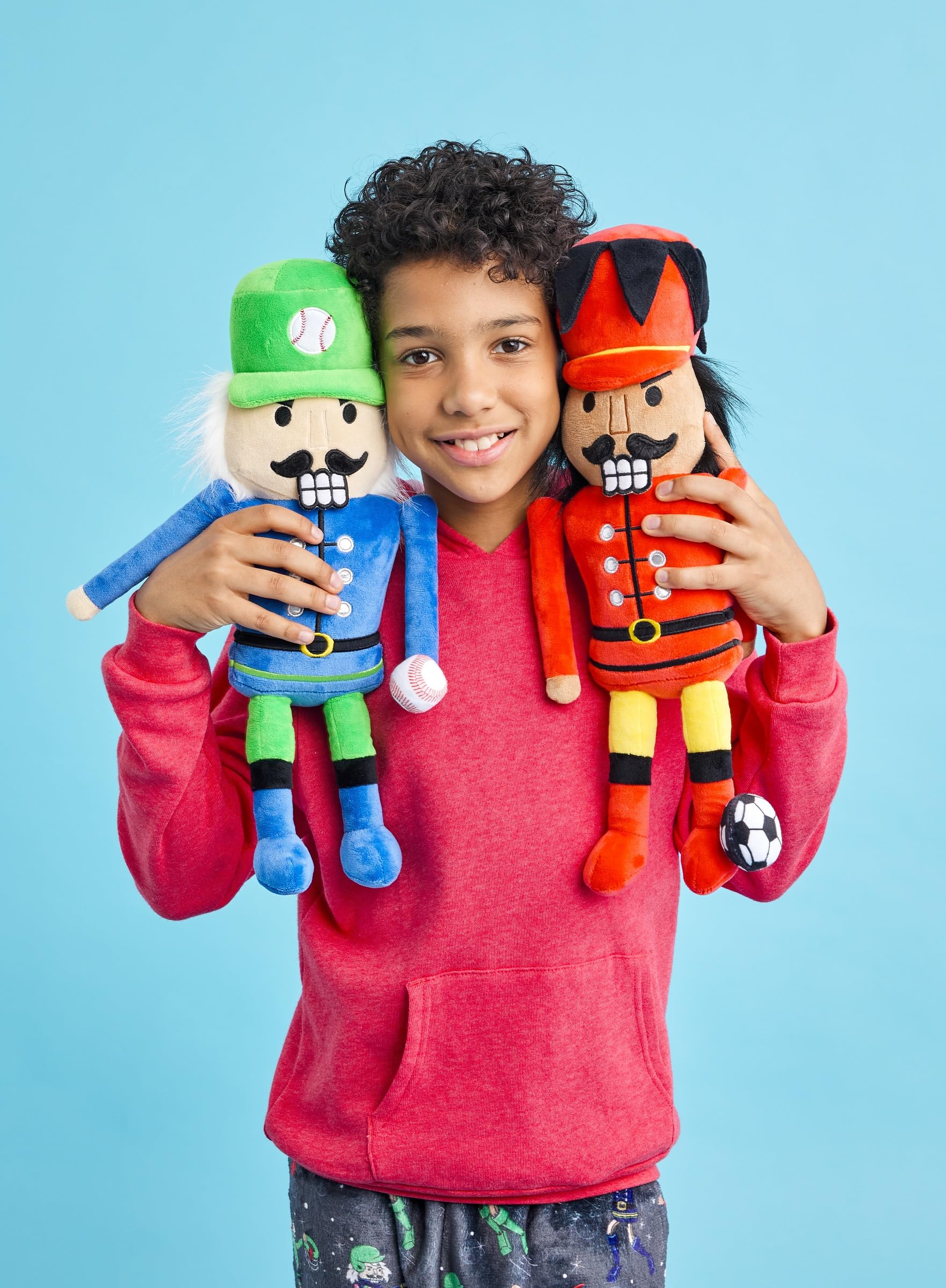 iscream Plush 18.5" Soccer Nutcracker Embroidered Accent Holiday Pillow Buddy - Image 4