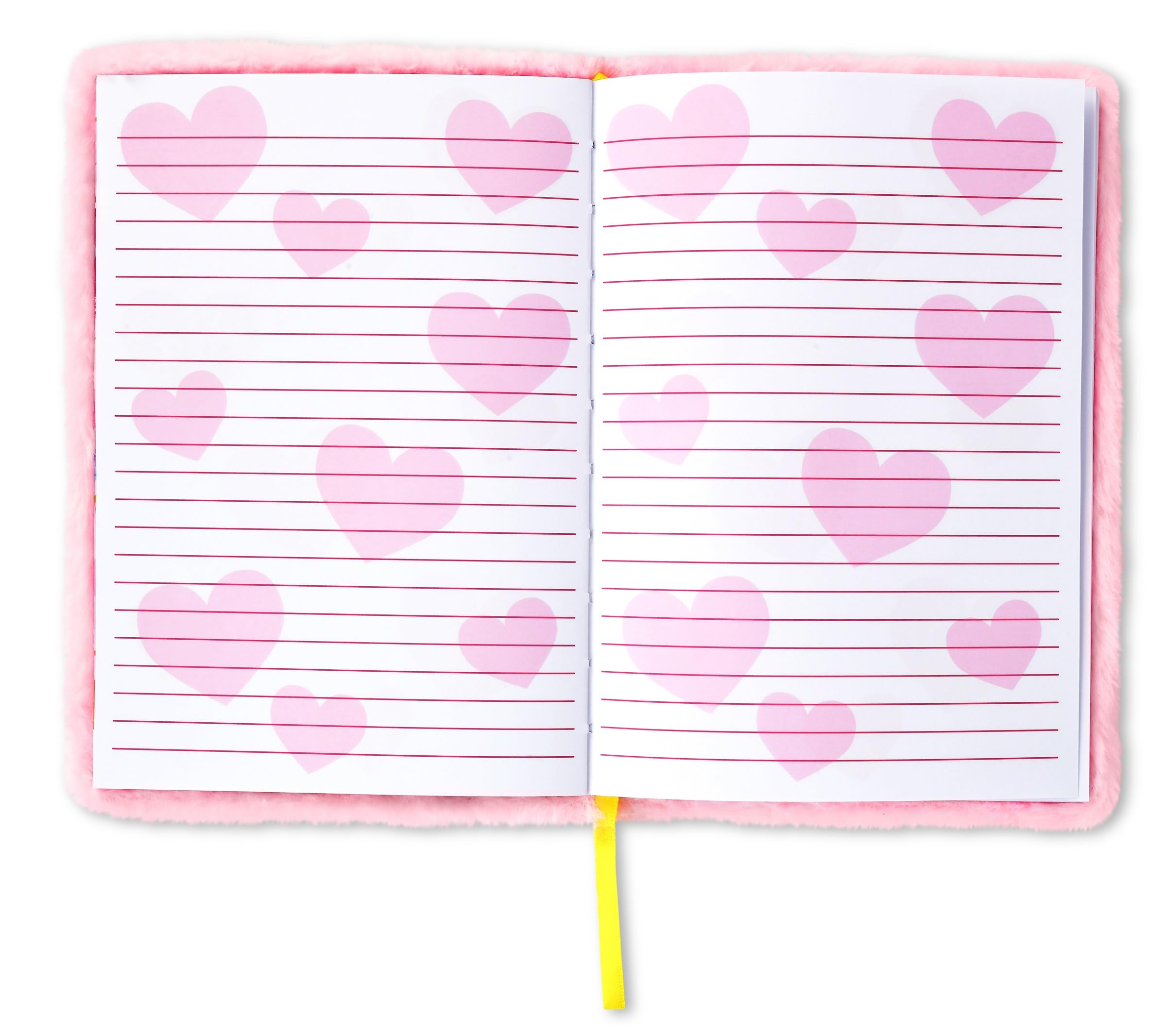 iscream Plush Fur Book-Bound Lined-Page 8.5" Applique Accent Journal - Snack Shack - Image 3