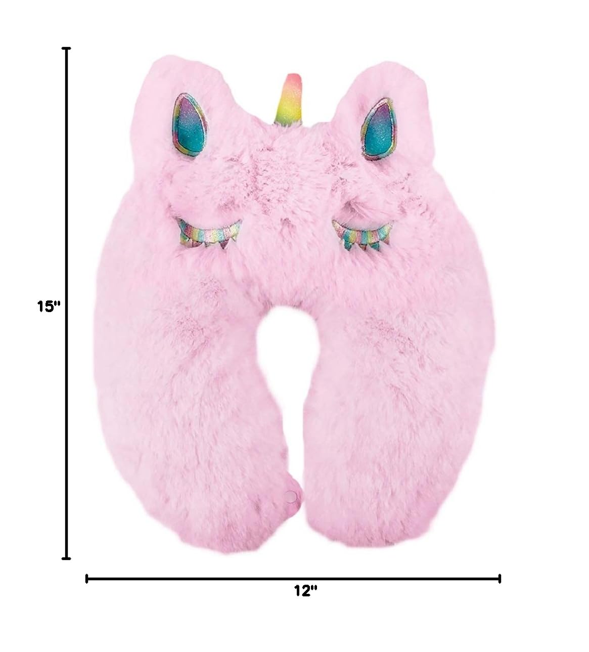 iscream Plush Furry 13" Neck Support Pillow - Sleeping Unicorn - Image 4