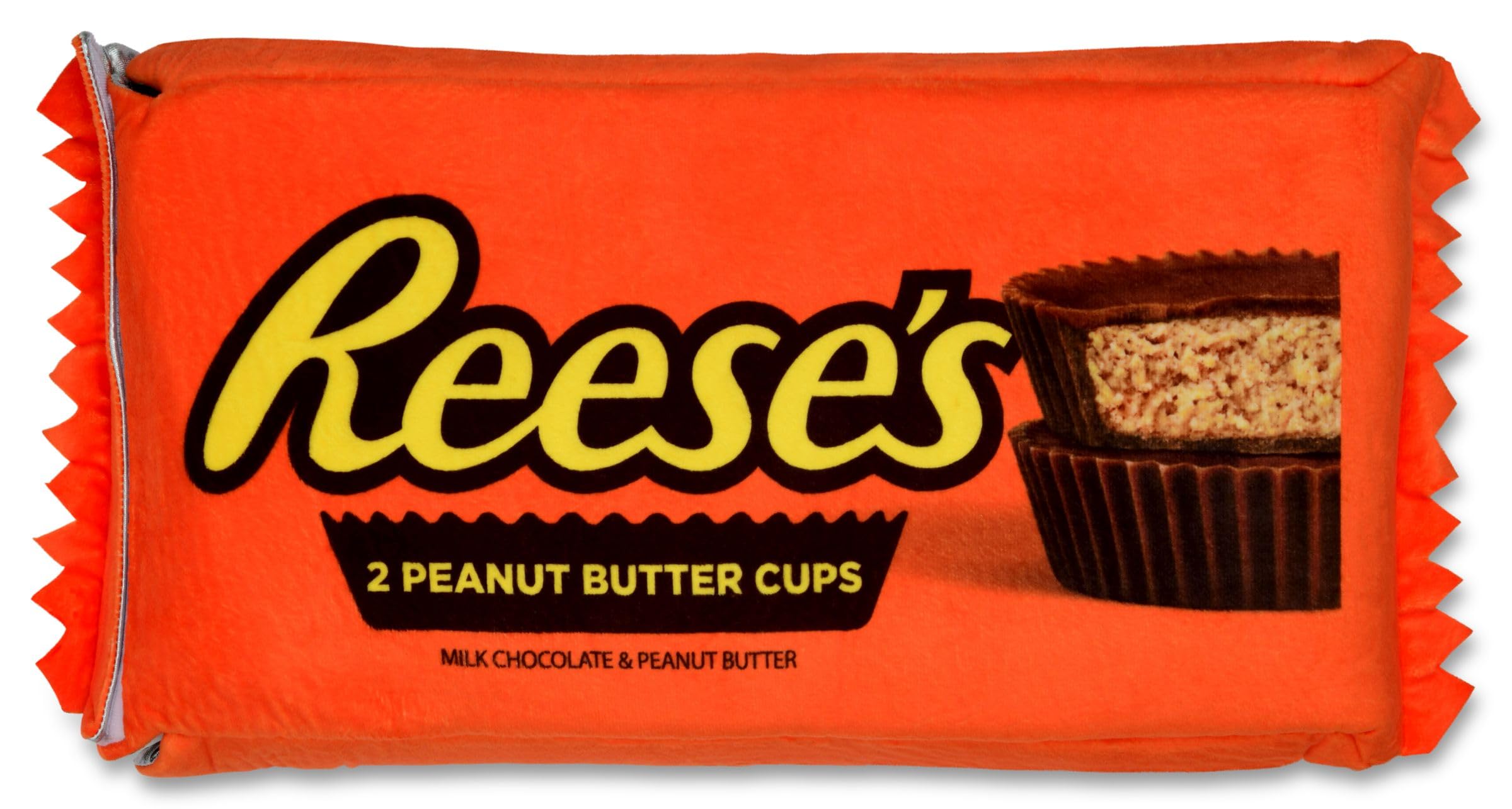 iscream Reese's Peanut Butter Cups Package 19" x 8.5" Pillow Set with Two Plushie Cups - Image 5