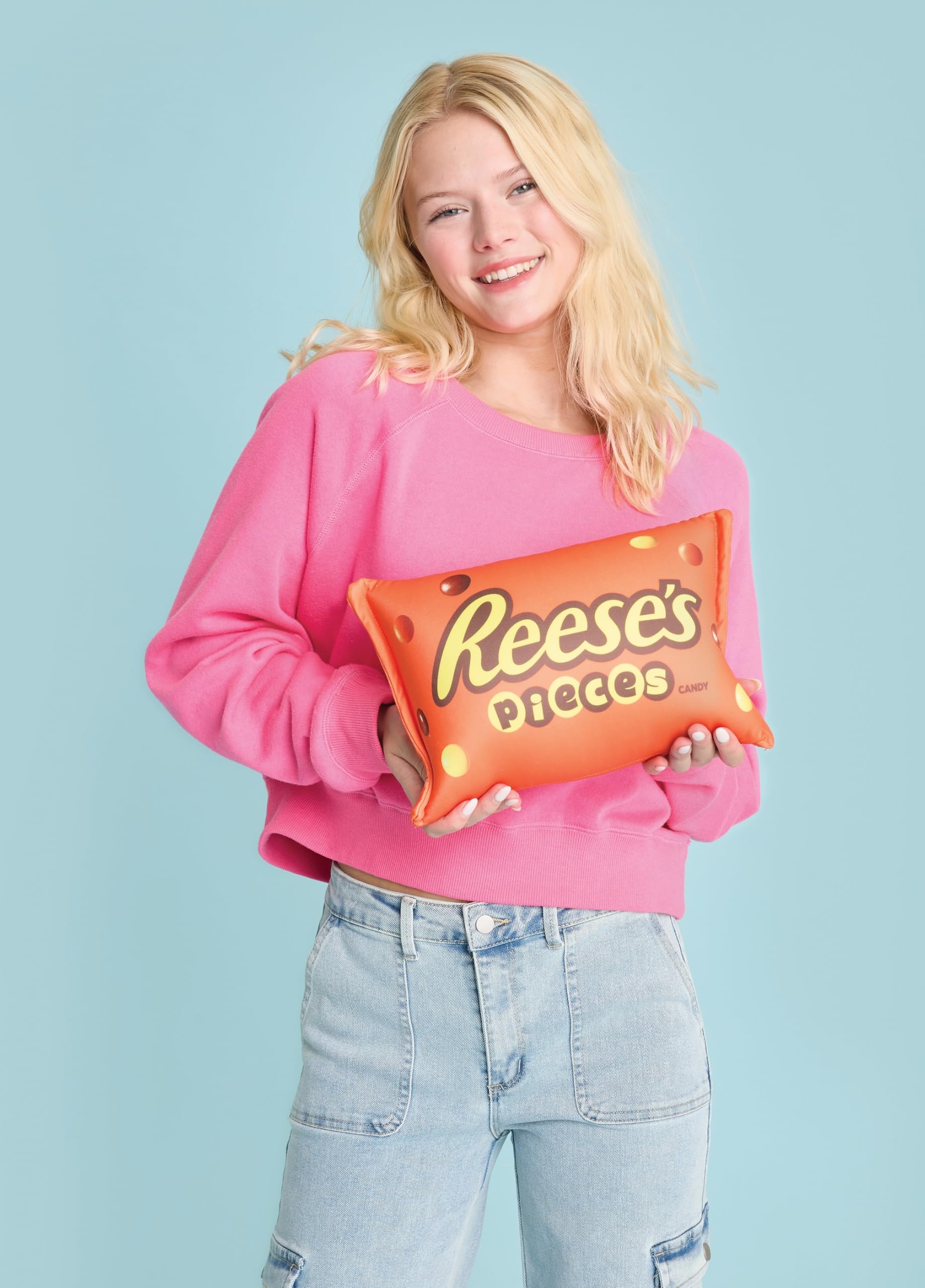 iscream Reese's Pieces Package Photoreal Print 12" x 7" Microbead Mini Accent Pillow - Image 4