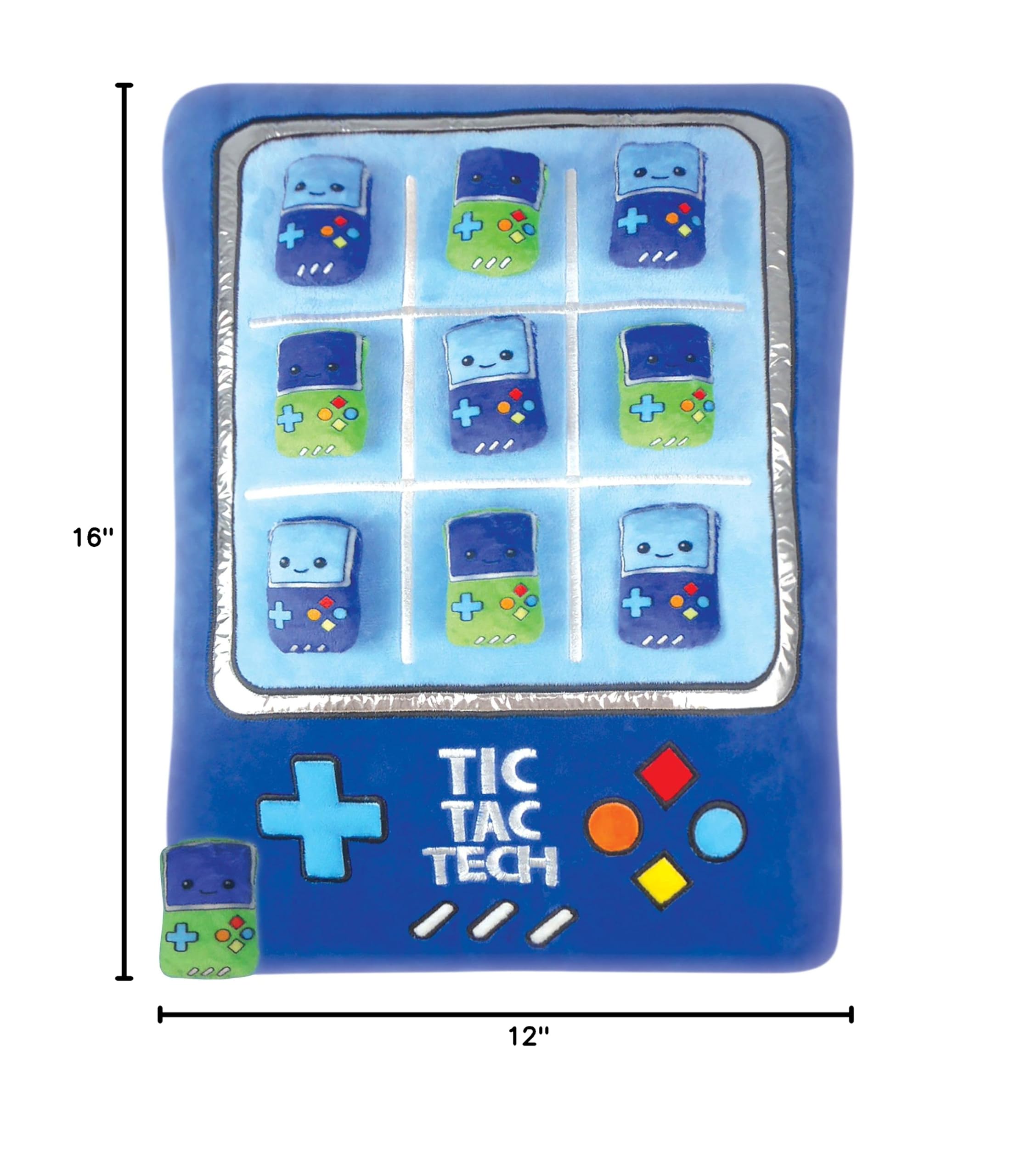 iscream Summer Camp Games Tic Tac Tech 16" Fleece Activity Game Pillow for Camp, Troops, and More! - Image 4