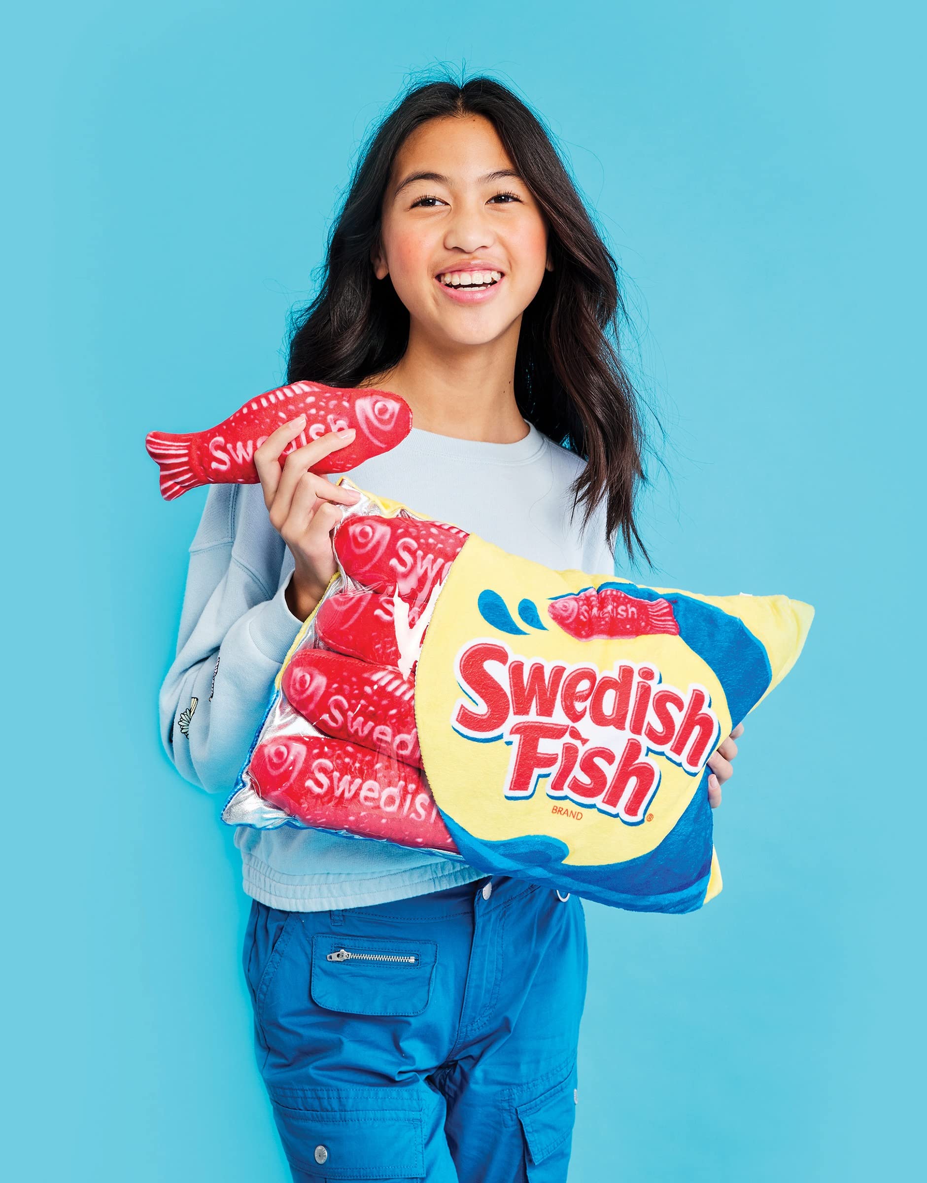 iscream Swedish Fish Package 12" x 18" Pillow Set with Mini Fish Candy Pillows - Image 3