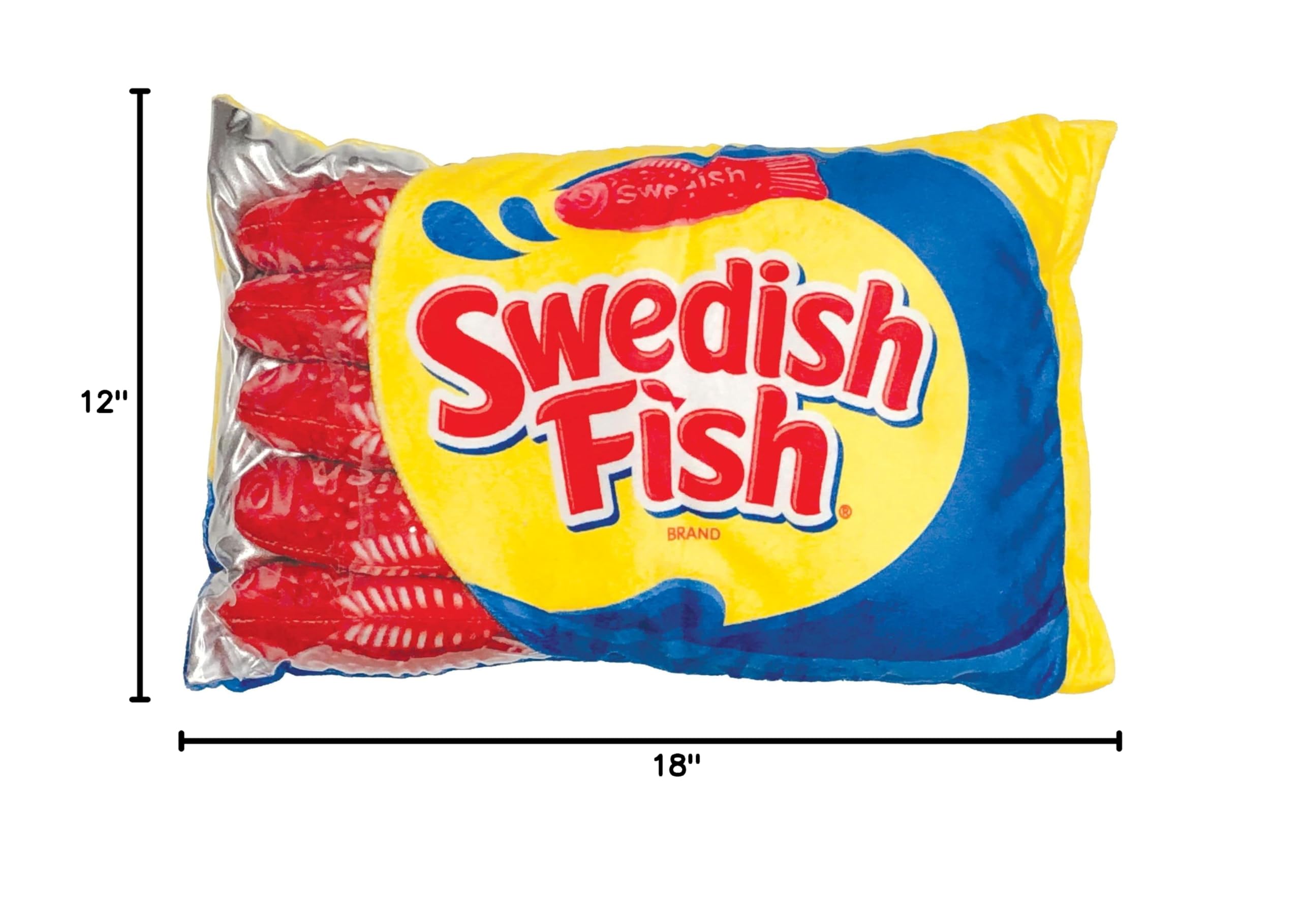 iscream Swedish Fish Package 12" x 18" Pillow Set with Mini Fish Candy Pillows - Image 5