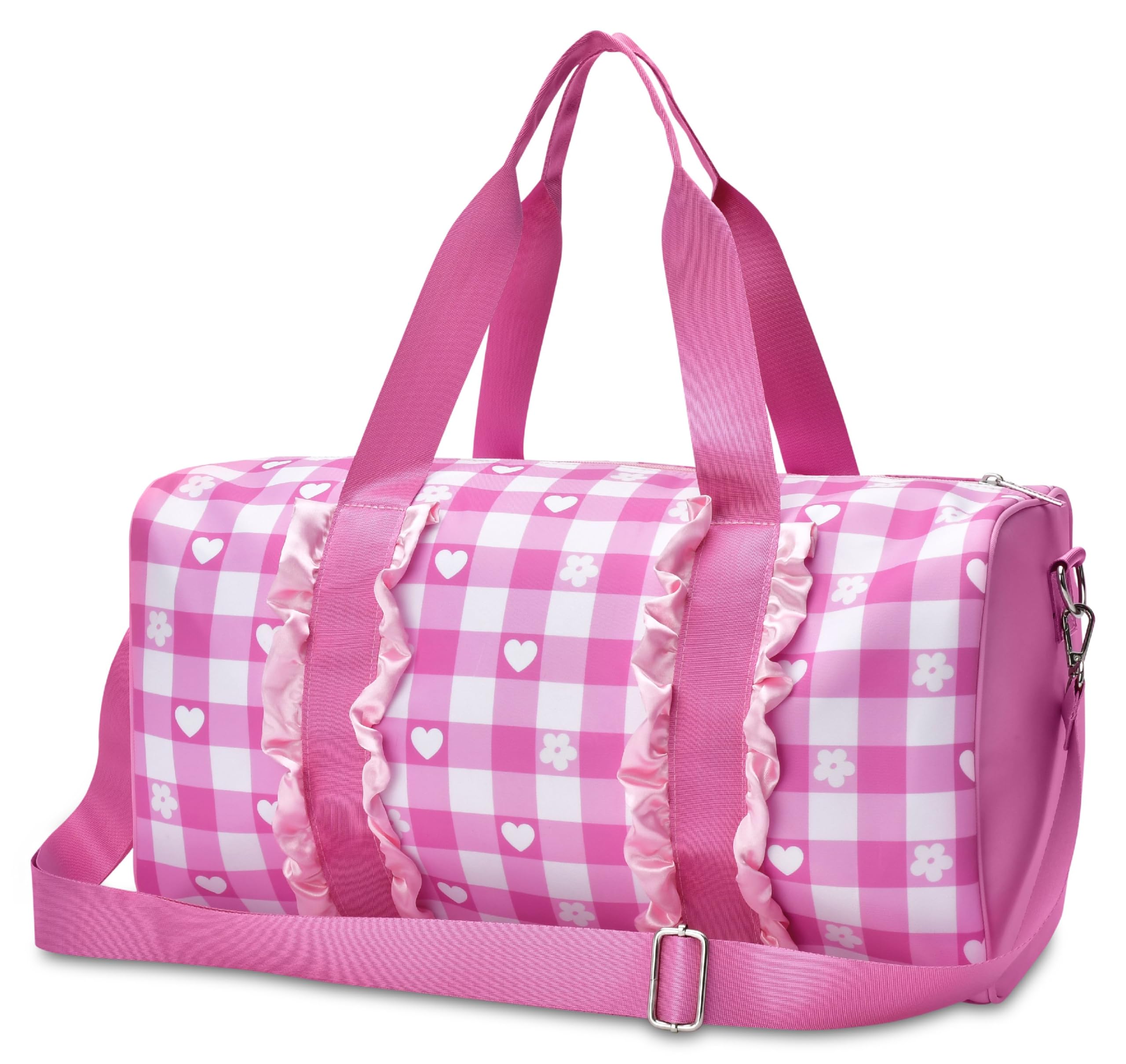 iscream + THEME NYC 17.25" x 10" Duffle Bag with Quitled Nylon Exterior, Double Handles and Removable Adjustable Shoulder Strap for Travel and Sport - Lake Life - Image 3