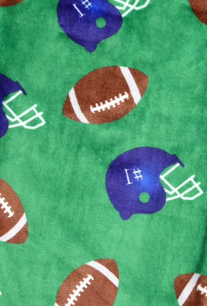 iscream Touchdown Premium Silky Plush 56" x 60" Reversible Football Shaped Fleece Throw Blanket - Image 3