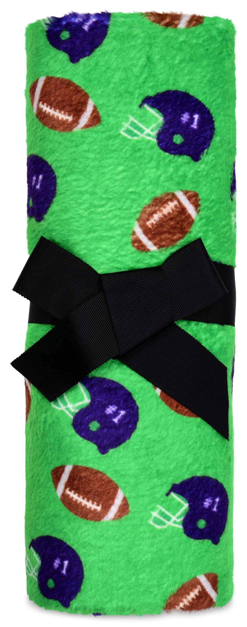 iscream Touchdown Premium Silky Plush 56" x 60" Reversible Football Shaped Fleece Throw Blanket - Image 4
