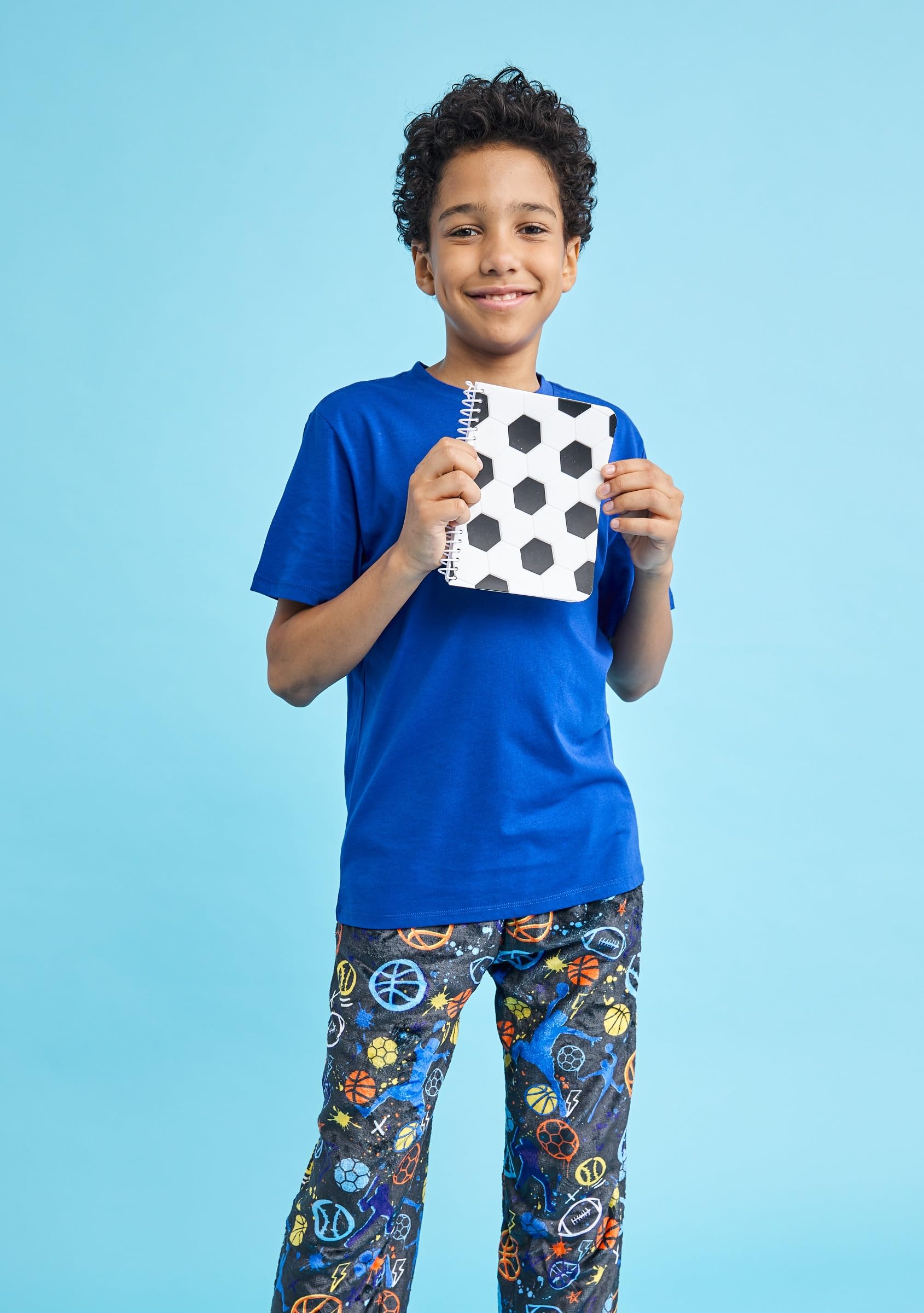 iscream Vinyl Cover Spiral-Bound Lined Page 7" Journal - Soccer Star - Image 4